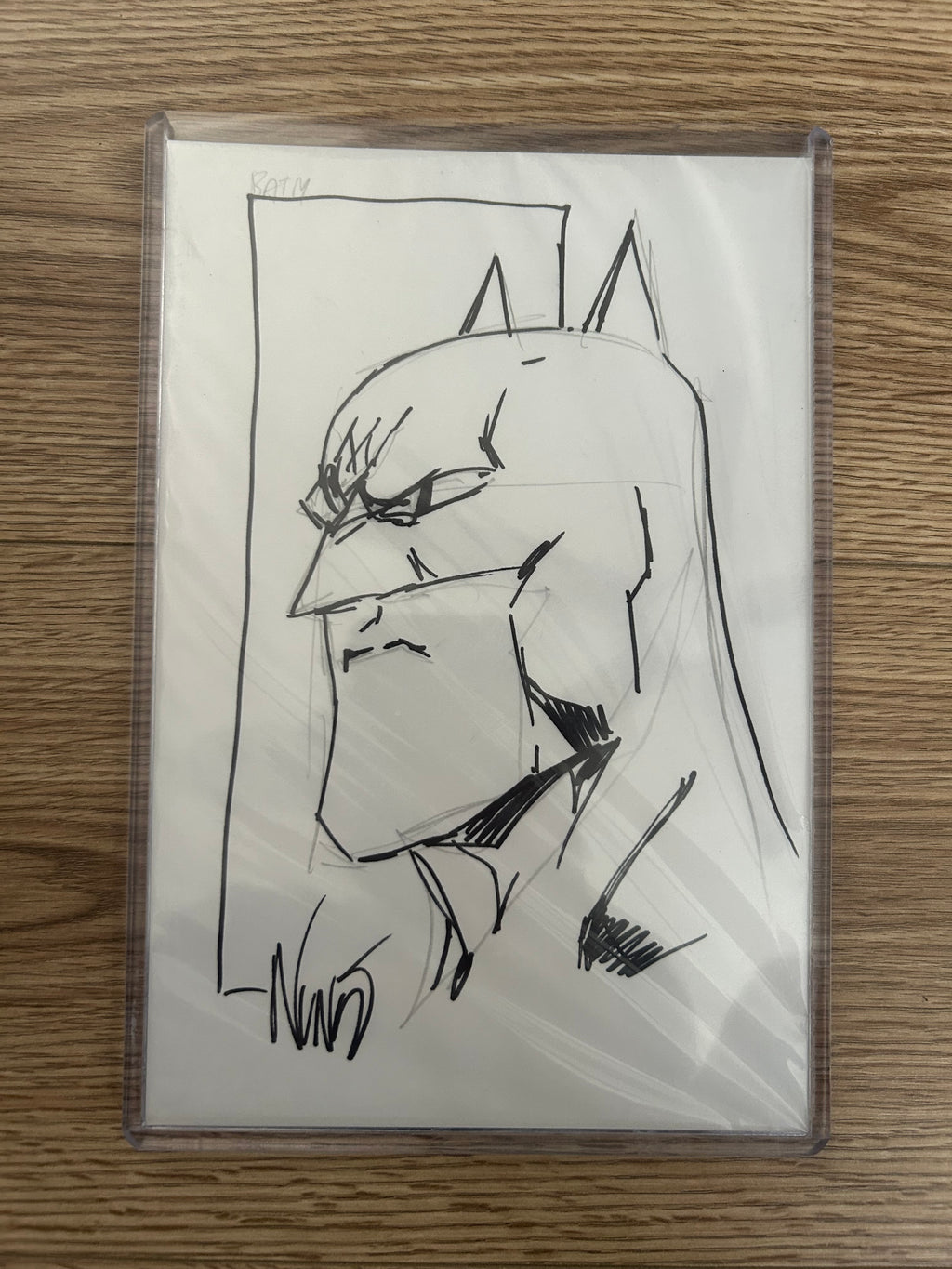 Batman Original Sketch by Eddie Nunez - Signed with COA