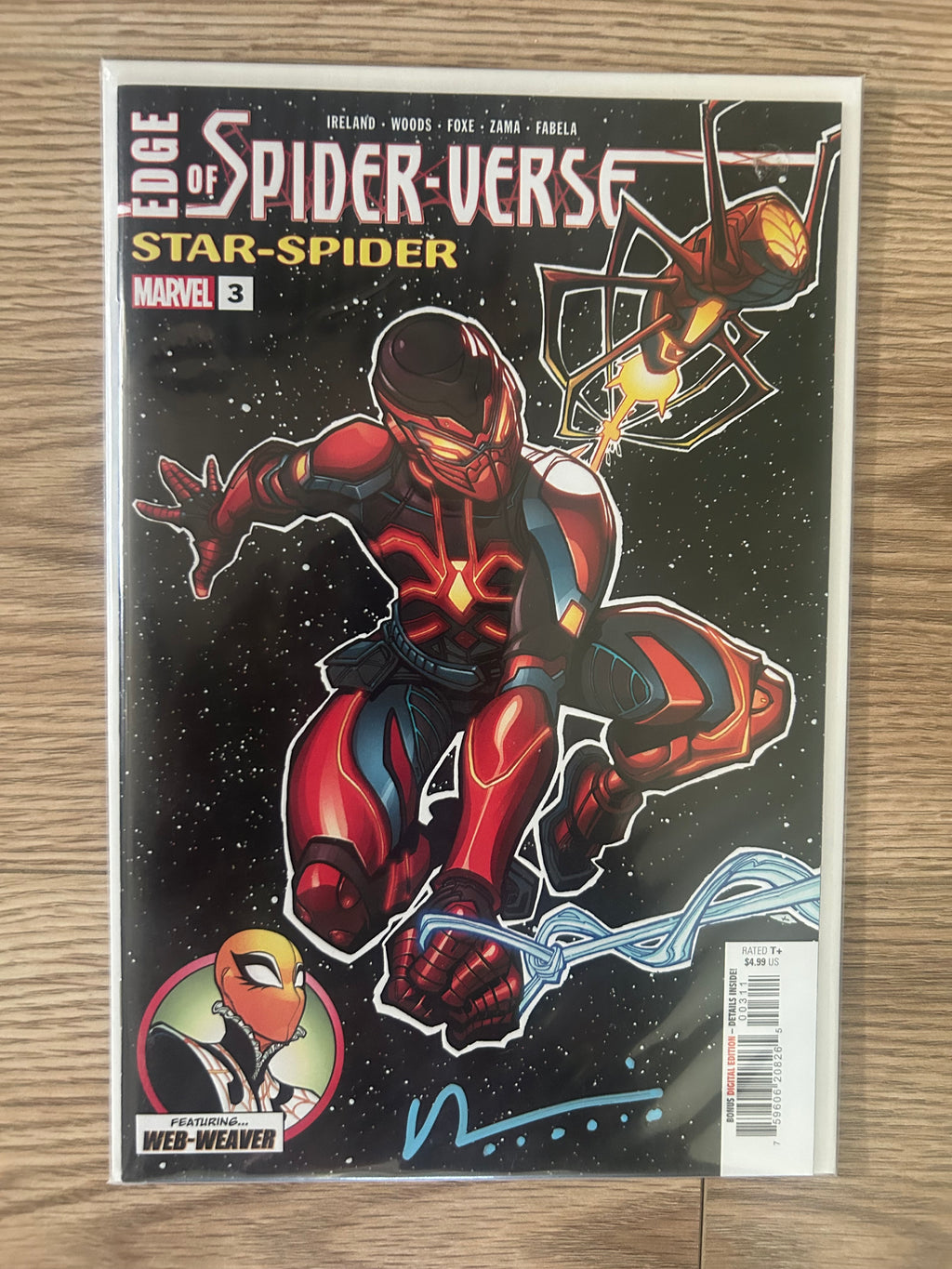 Marvel Comics Edge of Spider-Verse: Star-Spider #3 Cover A by Chad Hardin Signed w/ COA