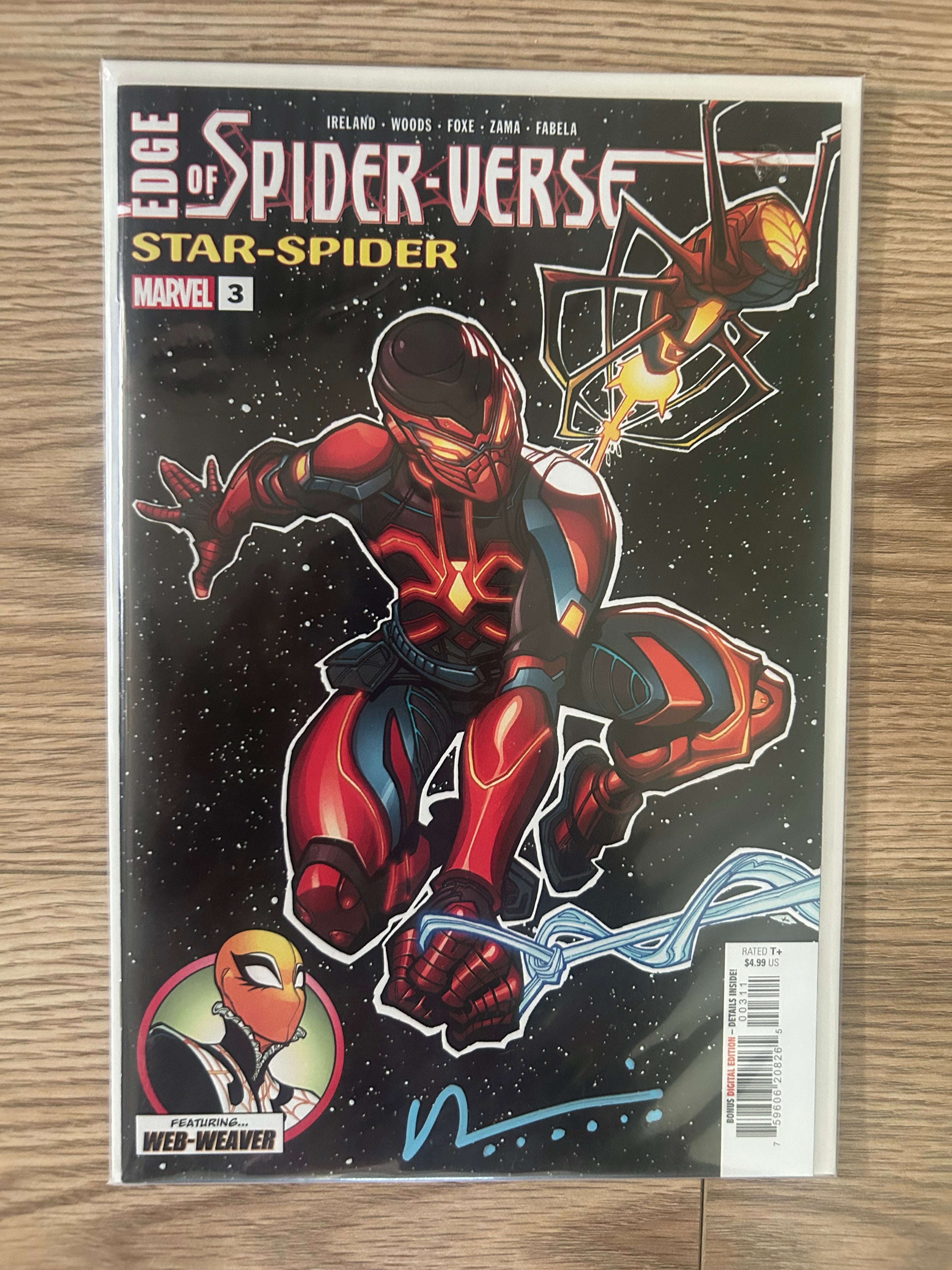 Marvel Comics Edge of Spider-Verse: Star-Spider #3 Cover A by Chad Hardin Signed w/ COA